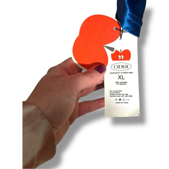 Cider NWT Elegant Royal Blue Asymmetrical Elastic Waist Velvet Midi Skirt - Picture 10 of 15